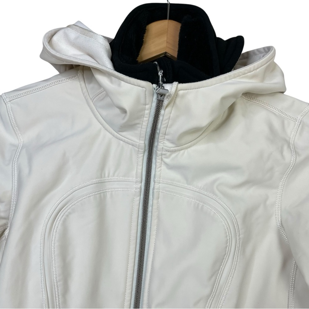 Lululemon Uba Hoodie Special Edition Sz 4 POLAR CREAM Coat Jacket Removable Trim - Picture 5 of 16